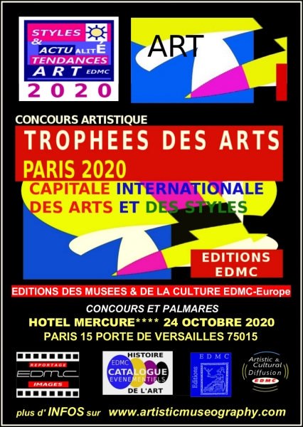 CONCOURS TROPHEES DES ARTS - PARIS 2020. Capitale internationale des arts & styles. <br/> diffusion 15.09.2020<br/>(sur invitation)
