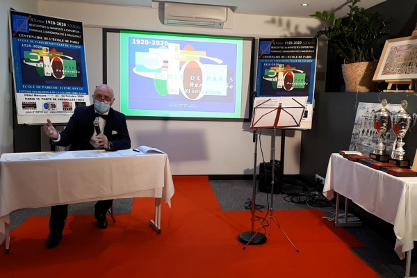 Conférence sur l'Ecole de PARIS par le critique d'art Antoine Antolini, auteur du Manifeste, lors du Centenaire Hommage à l'Ecole de PARIS 1920-2020.