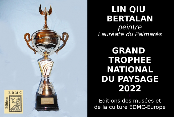 Lin Qiu Bertalan, peintre lauréate du Palmarès, Grand Trophée National du Paysage 2022 Avec félicitations du Jury pour l'ensemble des oeuvres présentées
