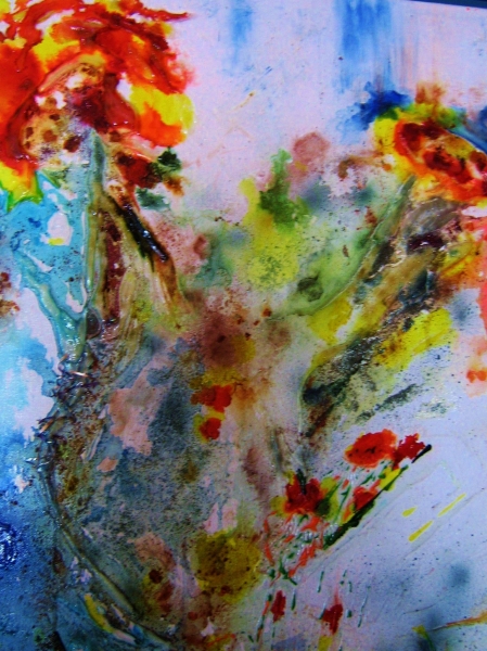 ESSENTIAL FLOWERS, PEINTURE EN IMPRESSIONNISME ABSTRAIT DE DOMINIQUE BOYER