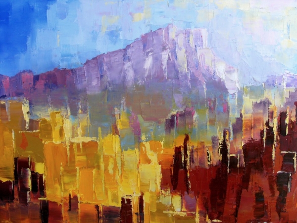 PAYSAGE, PEINTURE DE DAVID PONS RESTRUCTURALISME