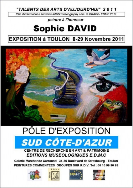 AFFICHE DE L'EXPOSITION DE PEINTURE DE SOPHIE DAVID