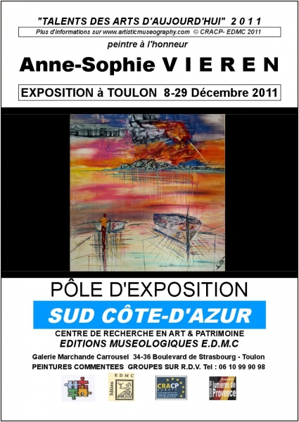 ANNE-SOPHIE VIEREN AFFICHE DE SON EXPOSITION DANS LE SUD 