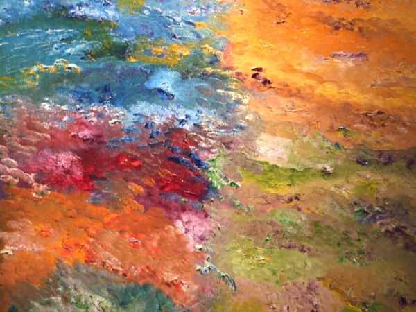 L'ABSTRACTION PLEINE DE POESIE DE LA PEINTRE MARTINE ALMODOVAR TÉMOIGNE UN TALENT CONFIRMÉ: ICI LE TABLEAU 