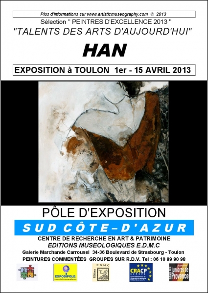 LA PEINTRE HAN, ELLE PEINT UNE PERCEPTION ULTRASENSIBLE DU MONDE, ELLE CREE UNE ESTHETIQUE PLEINE D'UNE PUISSANTE VERITE; DE SON PINCEAU ELLE FROLE LE REEL POUR NOUS EN DIRE LA VRAIE VIE; L'AME...