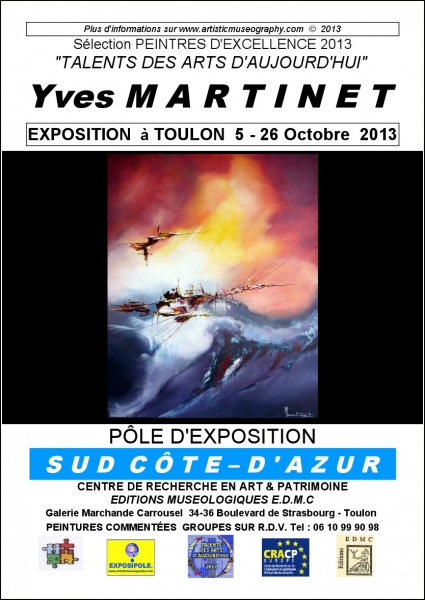 YVES MARTINET, UN PEINTRE EN PHASE AVEC LE XXI ème SIECLE. MAITRE DE TOUS LES POSSIBLES, IL QUESTIONNE NOTRE FUTUR AU TRAVERS DE SES TOILES