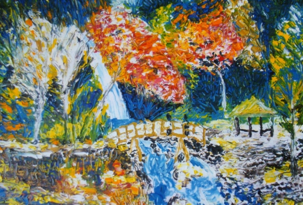 La nature et le paysage vibrent d'une dimension d'émotion intérieure aux échos impressionnistes d'une autre latitude, sous les pinceaux  de Toshio ASAKI