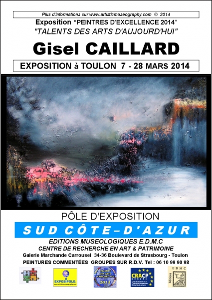 Gisel CAILLARD, son paysagisme abstrait et son style parfaitement aboutis, la poussent inéxorablement aux tous premiers rangs de l'abstraction actuelle.