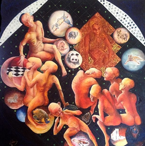 Le peintre Claude AVIAS, réveille dans notre époque la grande lignée du surréalisme fantastique, des Jérôme Bosch ou  Brueghel l'Ancien... Il crée sa propre vision contemporaine, construisant une nouvelle iconographie significative et messagère.   
