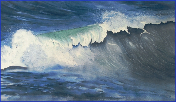 Marine figurative de la peintre Annie d'HERPIN