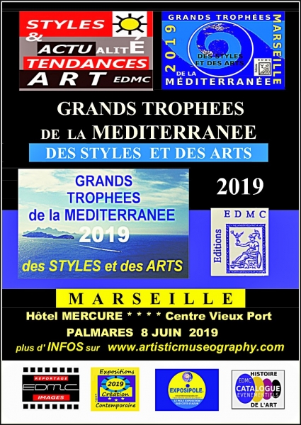 Grands Trophées de la Méditerranée des Styles et des Arts MARSEILLE 2019 - (EDMC) Emmanuelle AMSELLEM, peintre