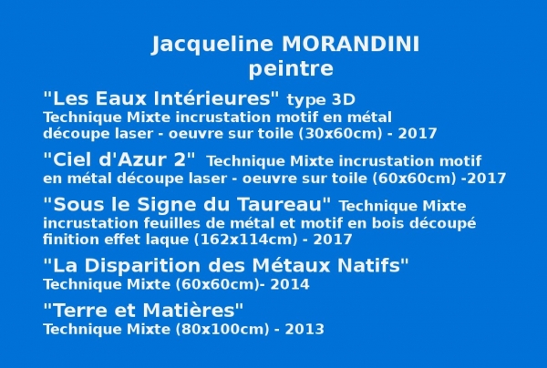 Grands Trophées de la Méditerranée des Styles et des Arts MARSEILLE 2019 - (EDMC) Jacqueline MORANDINI, peintre