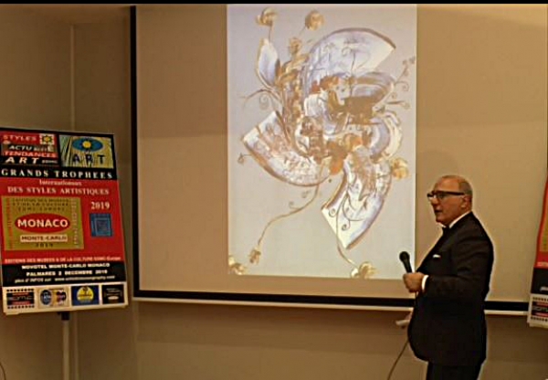 Oeuvre d'Isabelle GELI, peintre surréaliste abstraite.Commentaires et analyse du style, Antoine Antolini, critique d'art, Monaco 2019.