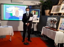 Allocution du peintre Cazorla-Cazo, peintre du monde. Membre du Comité du Centenaire-Hommage à l'Ecole de PARIS 1920-2020. Ancien propriétaire-directeur à PARIS, de la GALERIE DU DÔME à MONTPARNASSE.