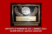 Alain Delic, peintre contemporain abstrait   Artiste d'Honneur de l'Année 2021