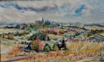  “Wambez” 55x38cm huile sur toile. Oeuvre de Lin Qiu Bertalan, peintre 