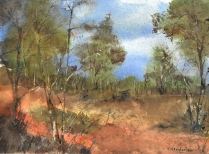 “Couleurs d'Automne”, aquarelle, 30x23cm; oeuvre de Frédéric STEINLAENDER, peintre aquarelliste 