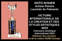 Les Victoires Internationales de la Création et des Styles Artistiques sont des distinctions éminentes qui mettent en émergence des œuvres de haut niveau et styles novateurs dans le contexte international. L'univers pictural de l'artiste ANTO honoré.