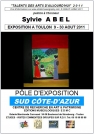 AFFICHE EXPOSITION DE SYLVIE ABEL. COMMENT UNE PEINTRE OCCIDENTALE ABORDE L'ART PICTURAL JAPONAIS