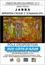 AFFICHE D'EXPOSITION DE LA PEINTRE JABBA 