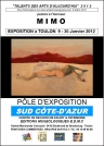 AFFICHE DE L'EXPOSITION DE LA PEINTRE MIMO DANS LE SUD