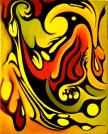 PEINTURE D'ALBERIC, EN VIDE OU  EN PLEIN DES VISUELS  ETRANGES EFFLEURENT UNE MEMOIRE INTEMPORELLE