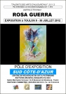 LA PEINTRE ROSA GUERRA EXPOSE AU SUD  AU POLE D'EXPOSITION SUD COTE-D'AZUR, BEAUTE ET CHALEUR DES COULEURS , LA LUMIERE DE L'ETE EST SUR SA PALETTE