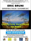 SUCCES DE L'EXPOSITION BRUNI. CELLE-CI  EST PROLONGEE SUR LE MOIS DE MARS. DES PAYSAGES EN FIGURATIF POETISÉ. VOIR LE REPORTAGE EN 