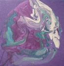 Marie-Solange Raymond, bleu-violet.