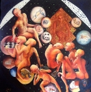 Le peintre Claude AVIAS, réveille dans notre époque la grande lignée du surréalisme fantastique, des Jérôme Bosch ou  Brueghel l'Ancien... Il crée sa propre vision contemporaine, construisant une nouvelle iconographie significative et messagère.   