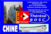 VIDEO de Présentation en Chine  style et oeuvres de la  peintre de paysage abstrait Thérèse BOSC (1ère partie de la vidéo)