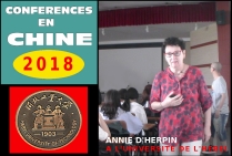 Chine - la peintre aquarelliste Annie D'HERPIN ici à l'Université de l'Hebei en Mai 2018